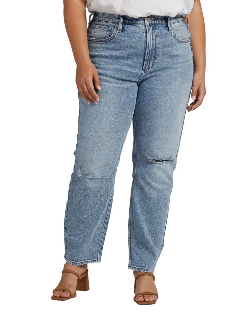Plus Size Highly Desirable High Rise Slim Straight Leg Jeans | Dia&Co | Dia & Co