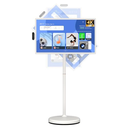 ApoloSign 32 inch UHD 4K Smart Portable TV Gen2, 16G +256G Storage, Android 14 OS, 15000mAh, Rolling TV on Wheels with Rotatable Touch Screen, Built-in Battery, Full Swivel Rotation, Voice Remote | Amazon (US)