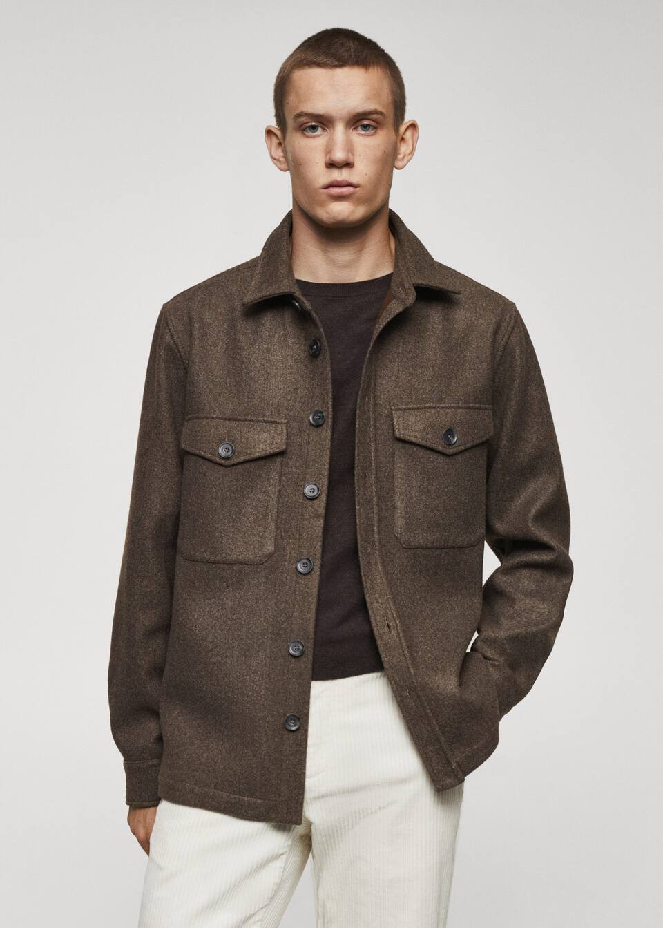 Flannel overshirt with pockets  -  Men | Mango Man USA | MANGO (US)