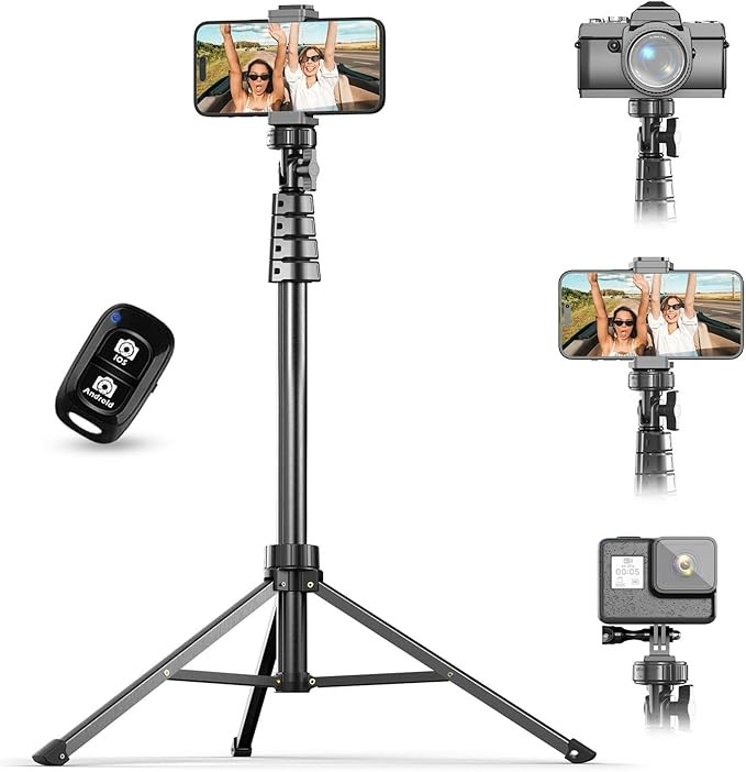 UBeesize 67" Phone Tripod & Selfie Stick, Camera Tripod Stand with Wireless Remote and Phone Hold... | Amazon (US)