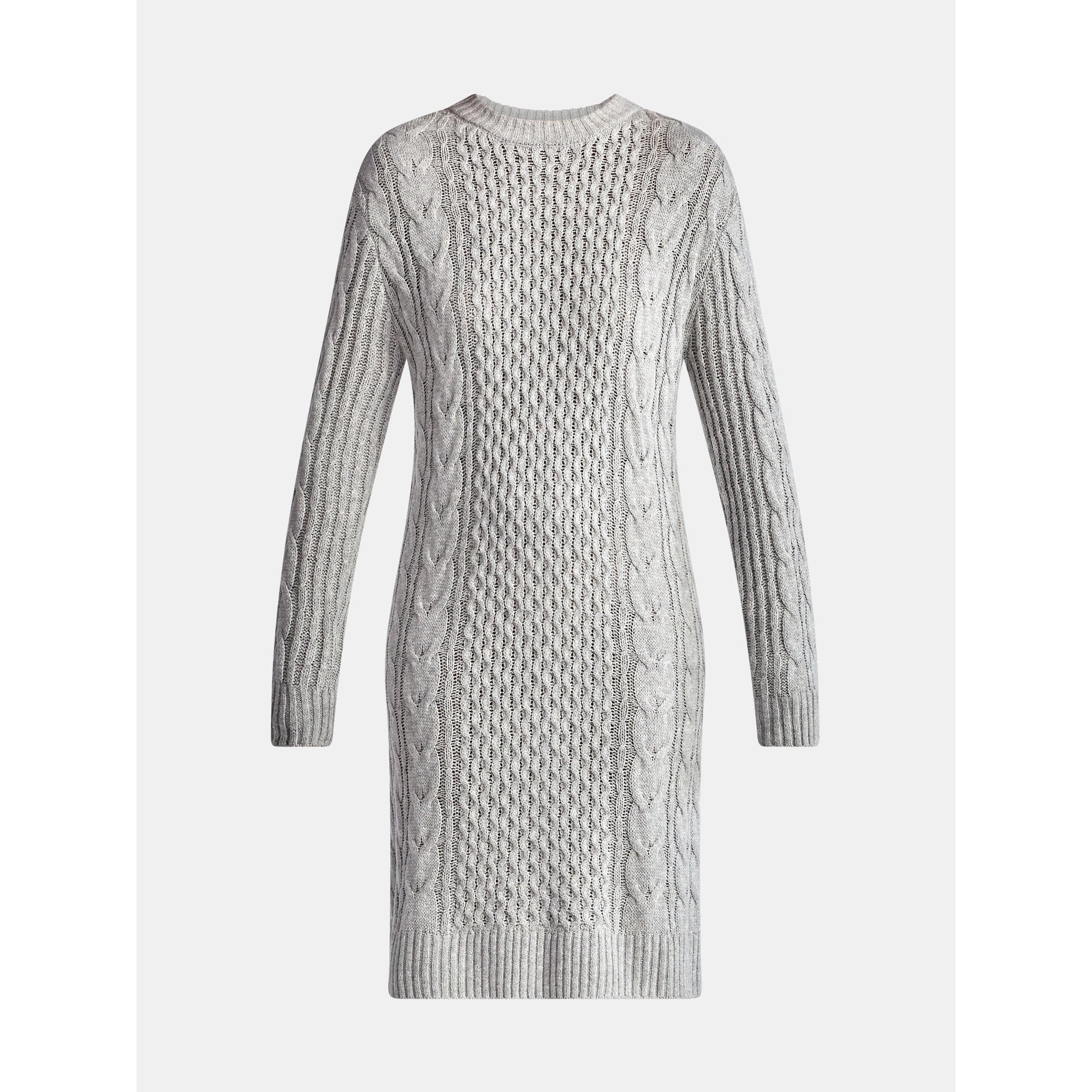 Time and Tru Women's Cable Knit Sweater Dress, Sizes XS-XXL | Walmart (US)