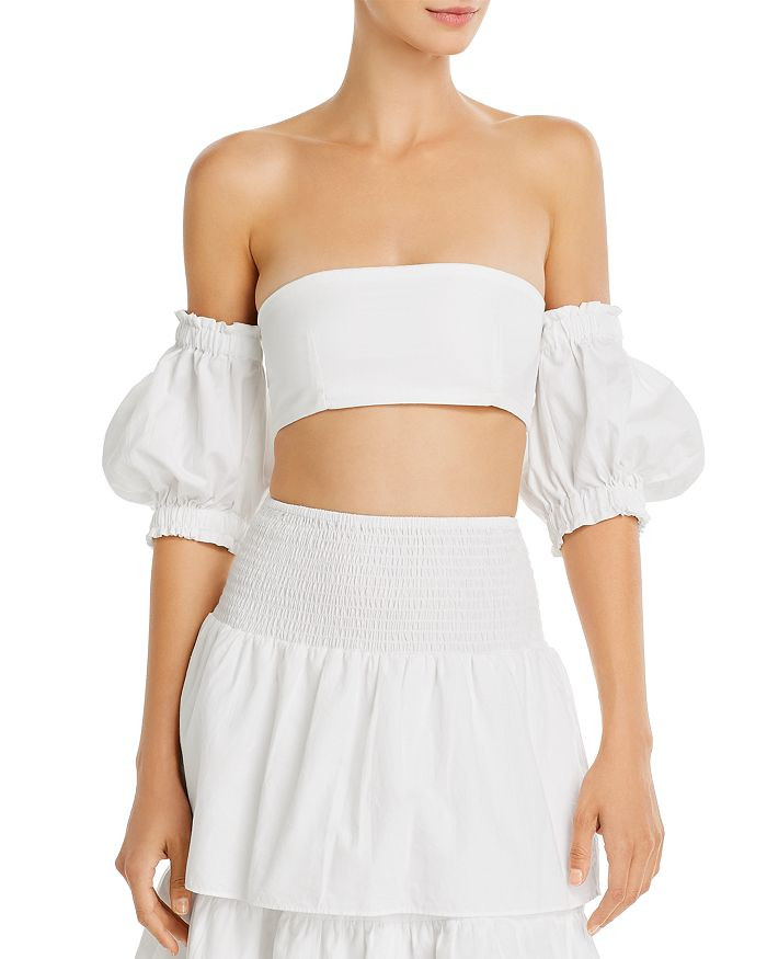 Coco Puff-Sleeve Crop Top | Bloomingdale's (US)