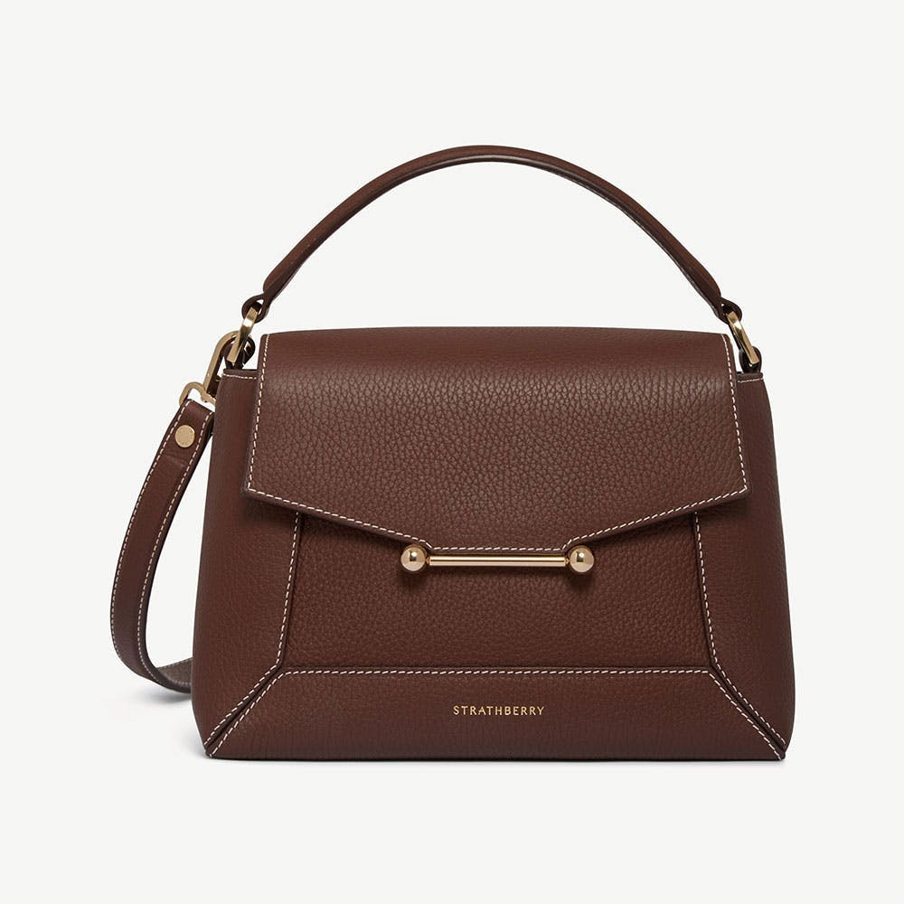 Mosaic Bag - Chocolate with Vanilla Stitch | Strathberry | Strathberry
