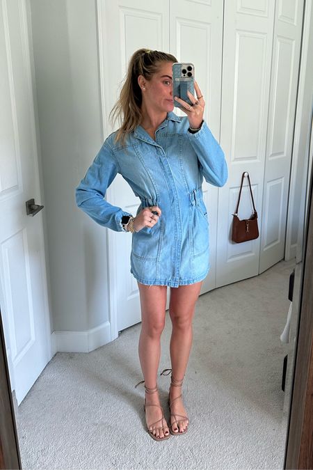 Target Universal Thread long sleeve denim shirt dress. Denim dress. Fall fashion. Thanksgiving outfit. Target. Target fashion. Target style. @target #target #targetfashion #targetstyle 

#LTKSeasonal #LTKfindsunder50 #LTKstyletip