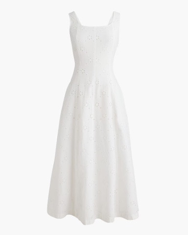 White eyelet midi dress
Graduation dress 
Engagement dress
Bridal shower dress 
Easter dress 

#LTKSeasonal #LTKSaleAlert