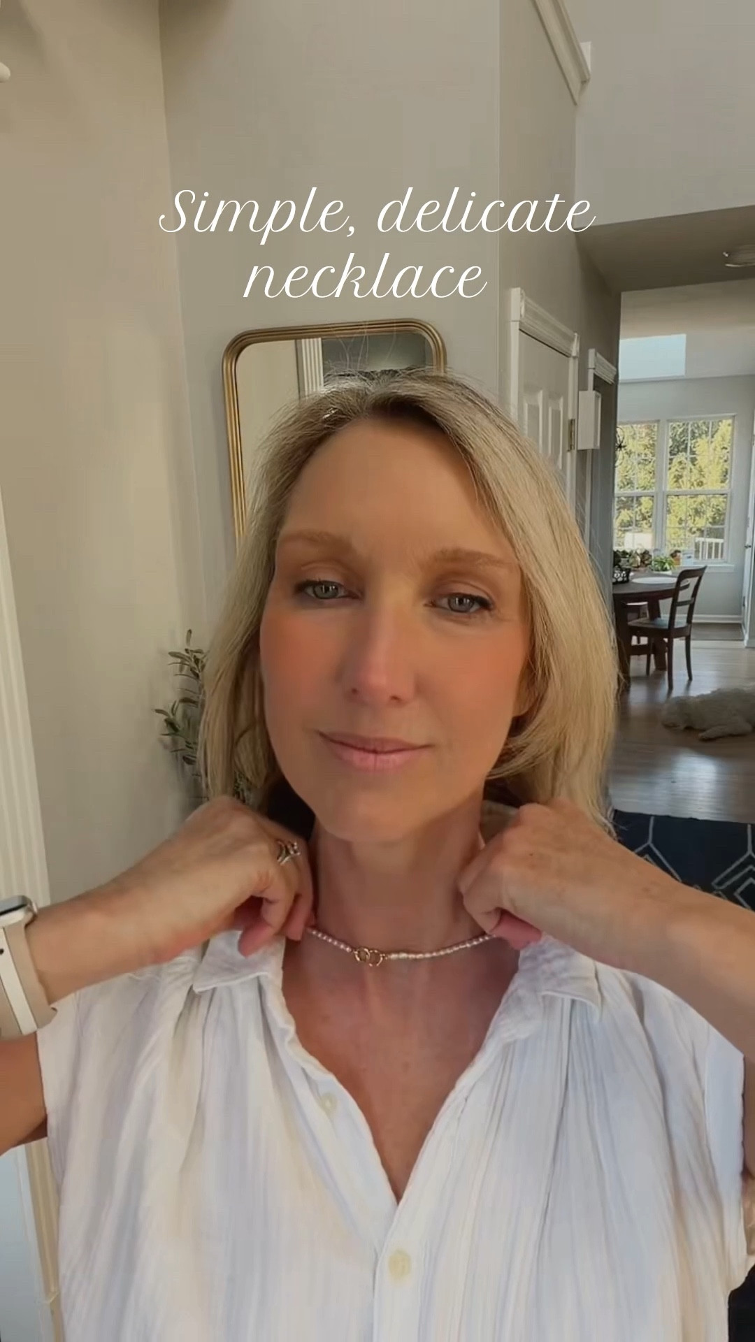 Simple jewelry, simple necklace, fresh water pearl necklace, understated jewelry 