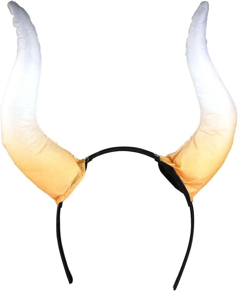 BinaryABC Large Bull Horns Costume Headband, Halloween Goat Horns Cosplay Accessory, Party Favor | Amazon (US)