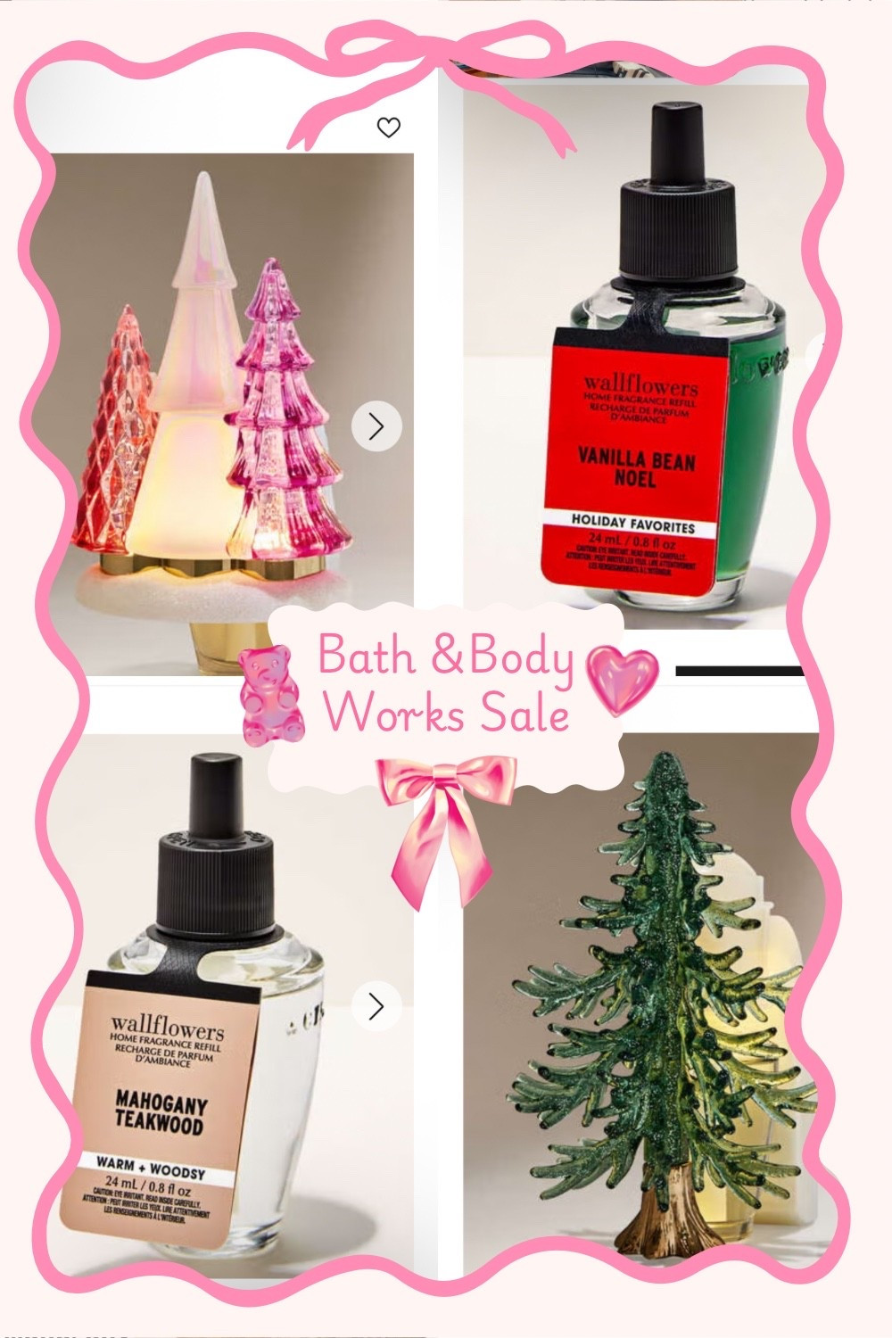 Bath & Body Works Sale. 
Wallflowers $2.75


#christmas

#LTKHoliday #LTKGiftGuide #LTKSaleAlert