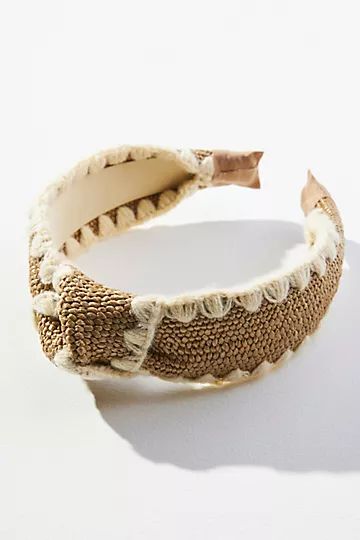 Raffia Crochet Trim Headband | Anthropologie (US)