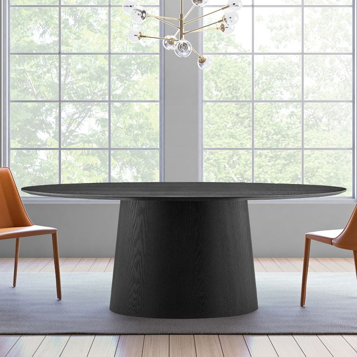 Oval Plinth Dining Table (79") | West Elm (US)