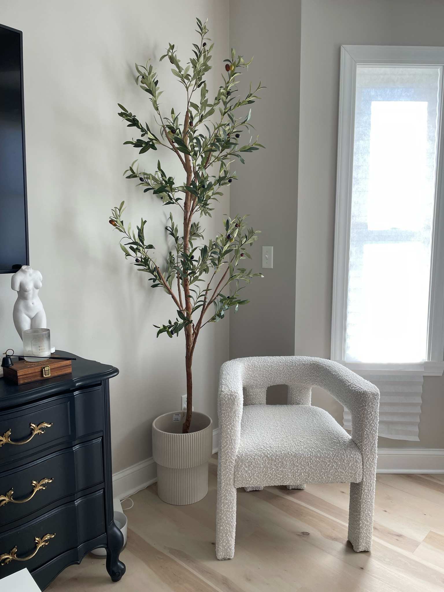 7ft faux olive tree. Realistic faux tree. 

#LTKfindsunder50 #LTKsalealert #LTKhome