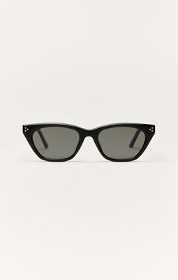 Midnite Polarized Sunglasses - Polished Black - Grey / One Size | Z Supply