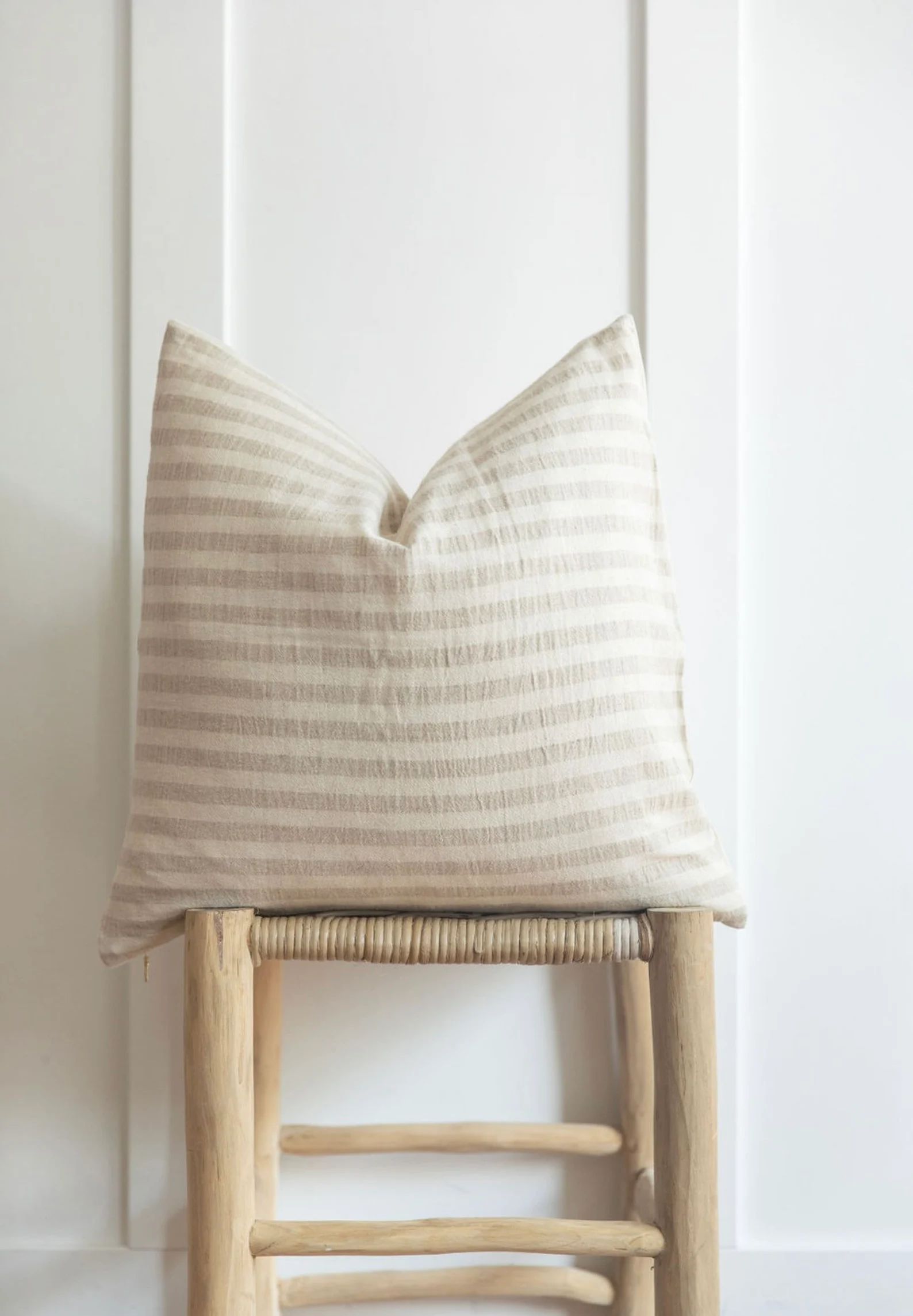 Linen Pillow Cover nomi Stripe Pillow Cream and Tan Stripe - Etsy | Etsy (US)