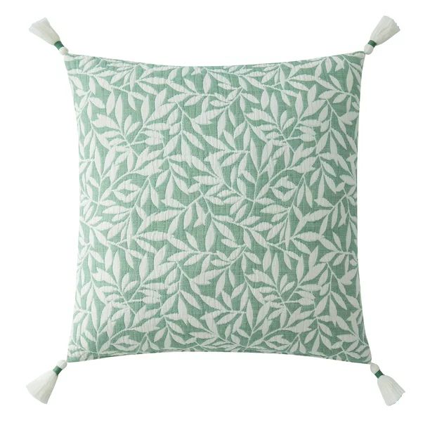 My Texas House Ivy Cotton Decorative Pillow Cover, 22"x22", Iceberg Green | Walmart (US)