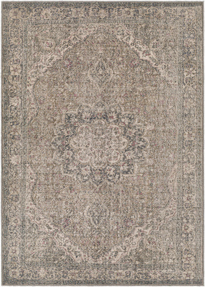 Dusty Sage Greenpoint Medallion Washable Area Rug | Boutique Rugs
