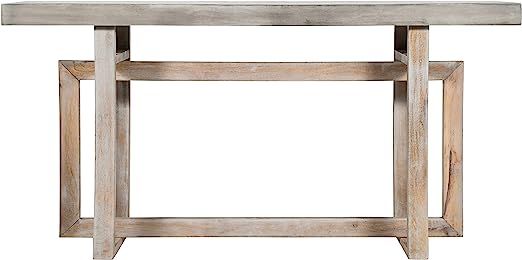 The Urban Port 59-Inch Artisan Crafted Farmhouse Console Table with Geometric Interlocked Base, R... | Amazon (US)