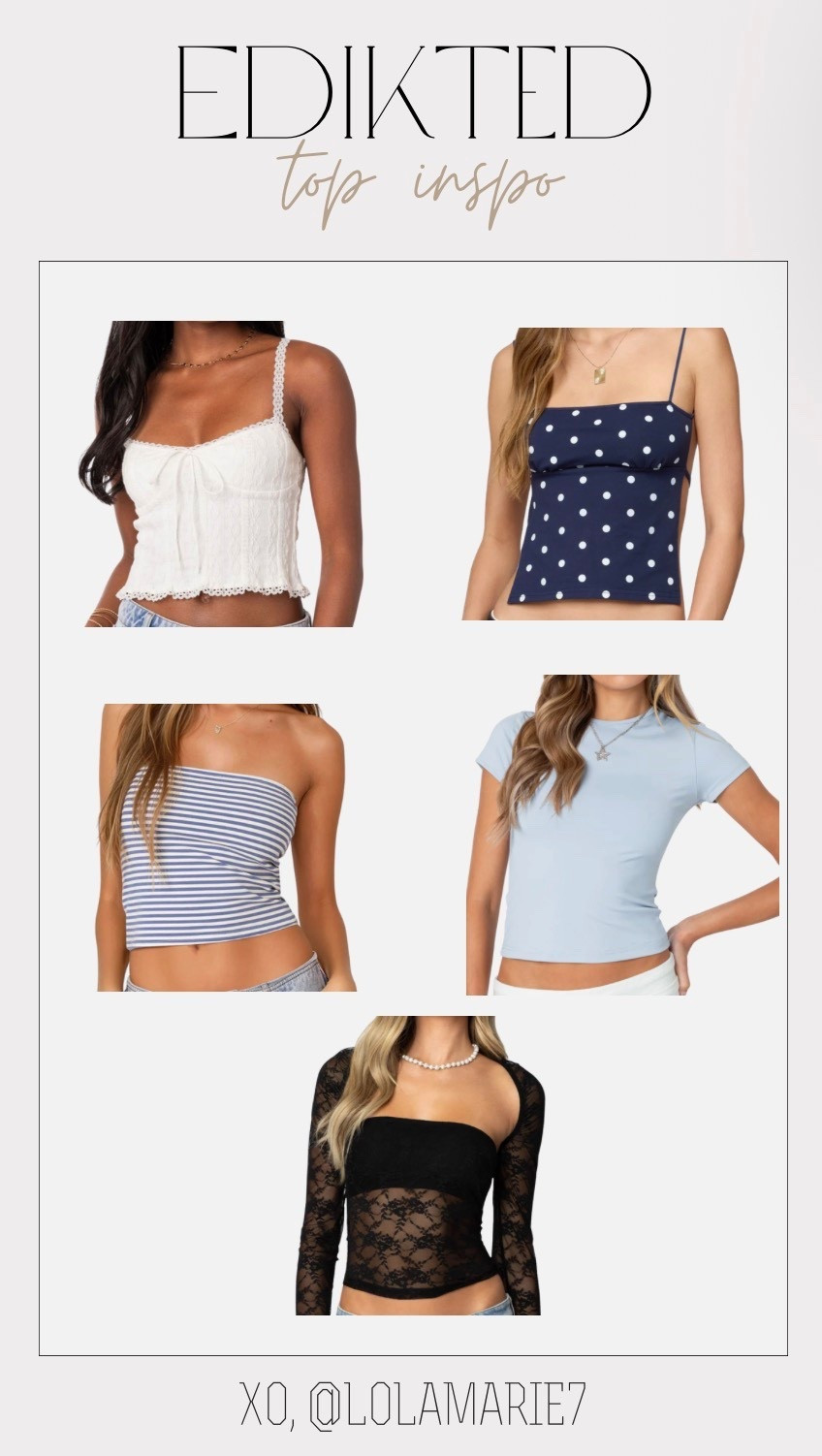 Everything edikted tops!

#LTKootd #LTKBeauty #LTKgrwm