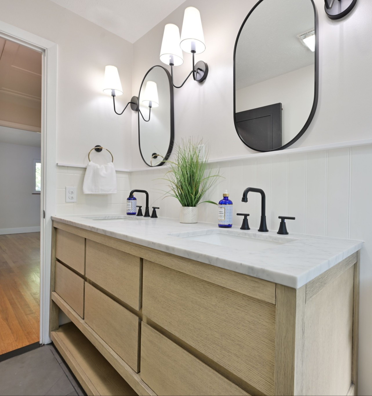 This bathroom vanity is toooo good. Color is “gray oak” and super high quality  

#LTKHome