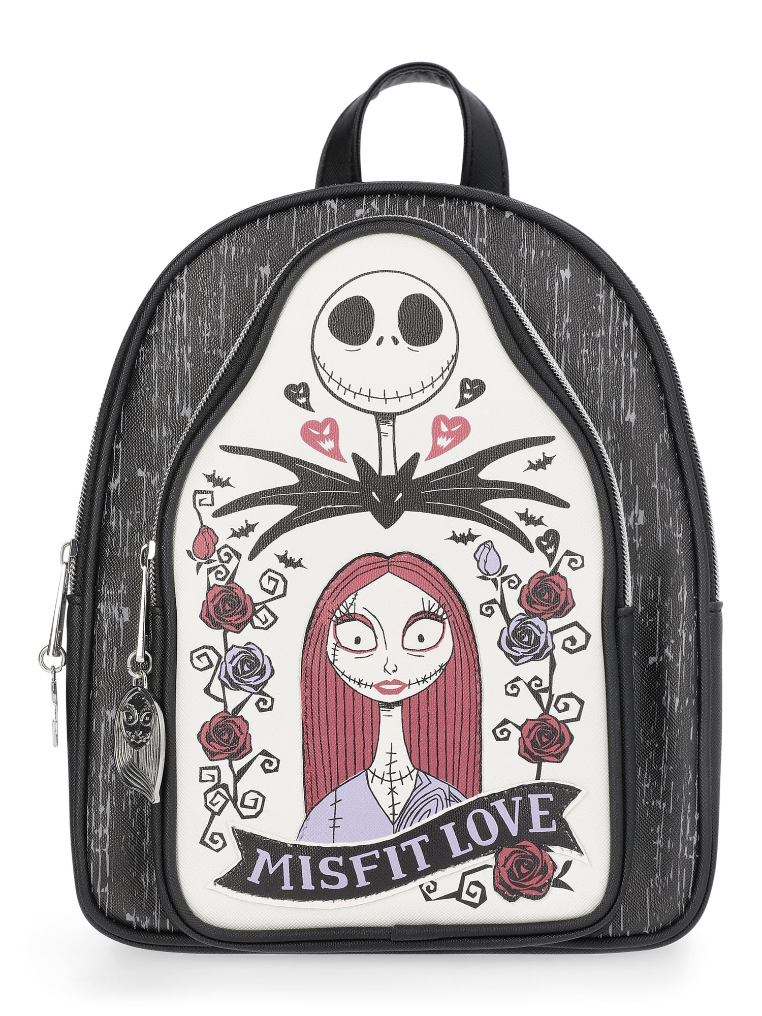 Disney Nightmare Before Christmas Misfit Love Women's 10.5" Mini Backpack, Black | Walmart (US)