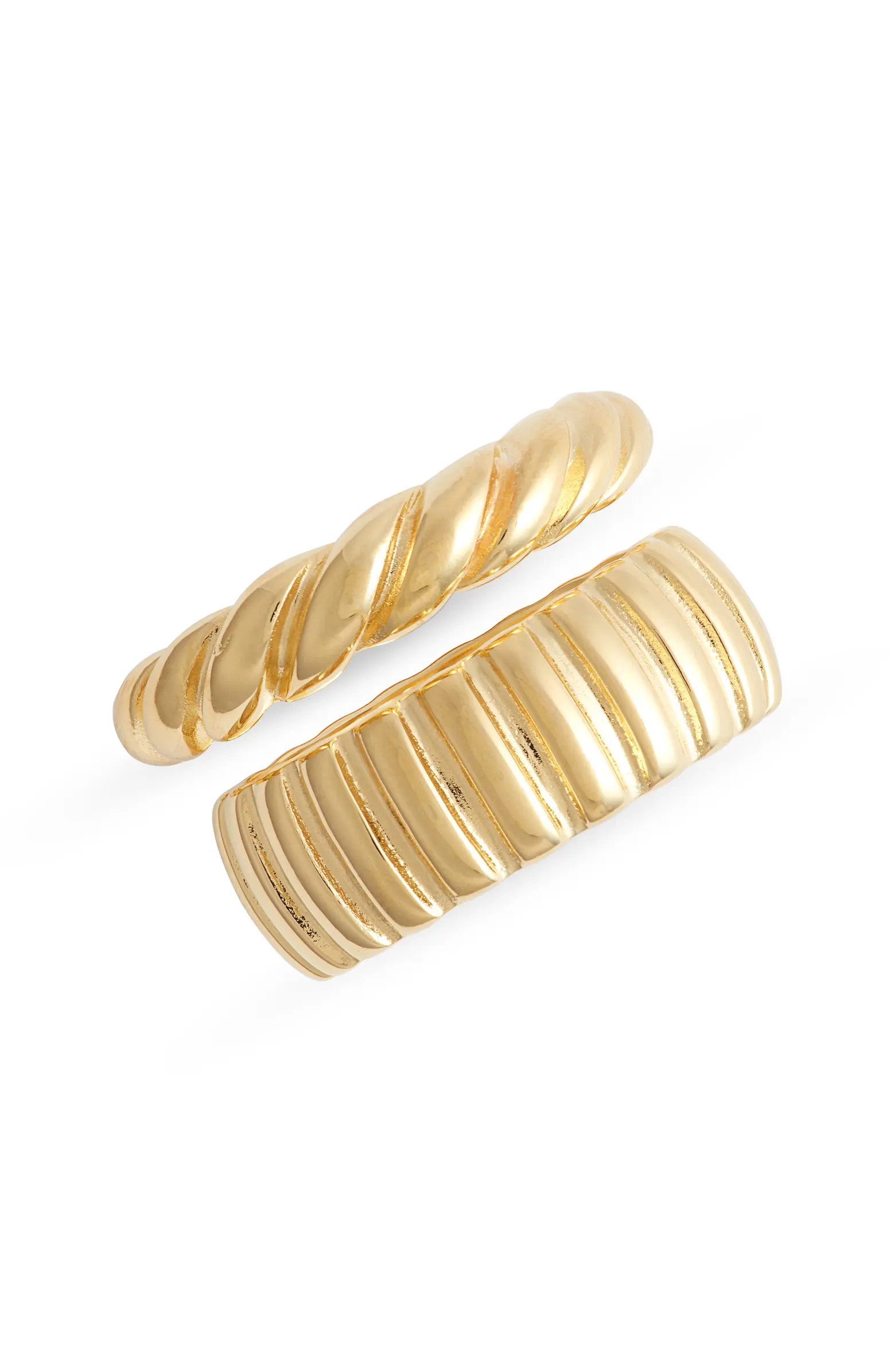 Nordstrom Demi Fine Set of 2 Ridged Rings | Nordstrom | Nordstrom