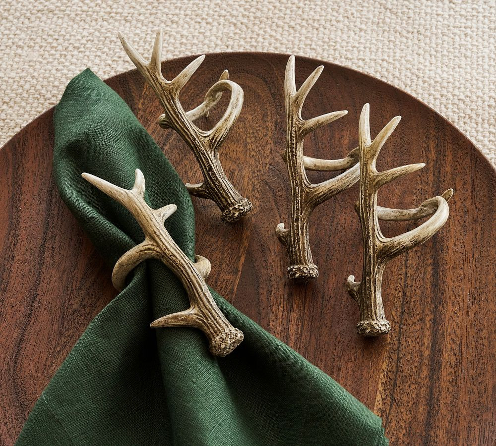 Antler Napkin Rings - Set of 4 | Pottery Barn (US)