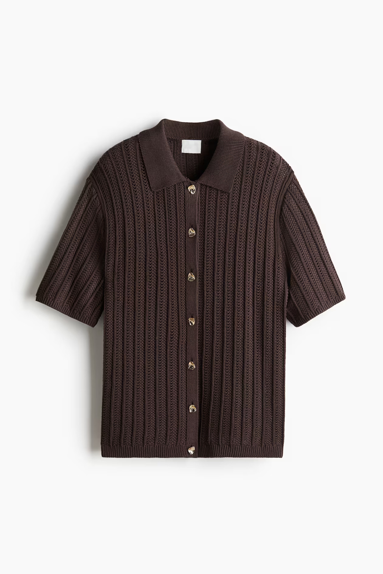 Cardigan im Häkellook - Dunkelbraun - Ladies | H&M AT | H&M (DE, AT, CH, NL, FI)