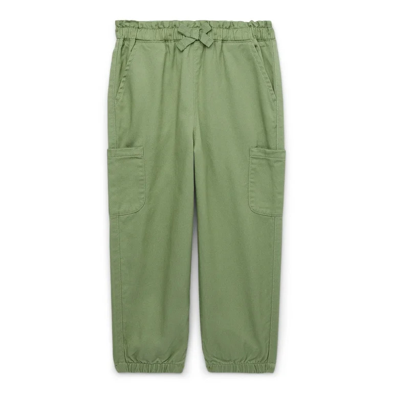Garanimals Toddler Girl Paperbag Waist Cargo Joggers, Sizes 18M-5T | Walmart (US)