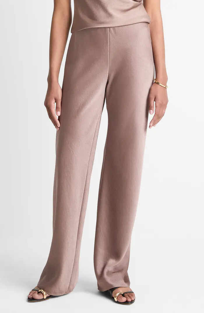 Colette High Waist Fluid Satin Bias Pants | Nordstrom