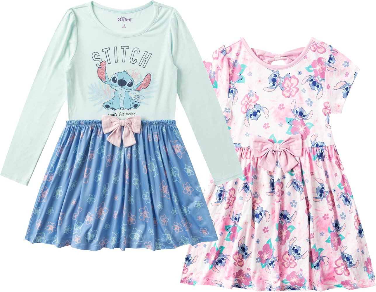 Disney Lilo and Stitch Girls 2 Pack Dresses for Toddlers and Big Kids | Amazon (US)
