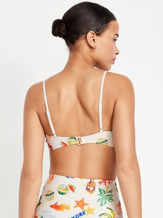 Matte Ruched Bikini Swim Top | Old Navy (US)
