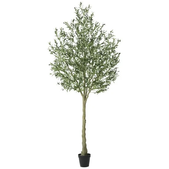 DR.Planzen 10FT Tall Big Artificial Olive Tree With Handmade Seagrass Basket, Green | Walmart (US)