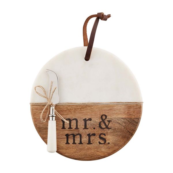 Mr. & mrs. cheese board set | Mud Pie (US)
