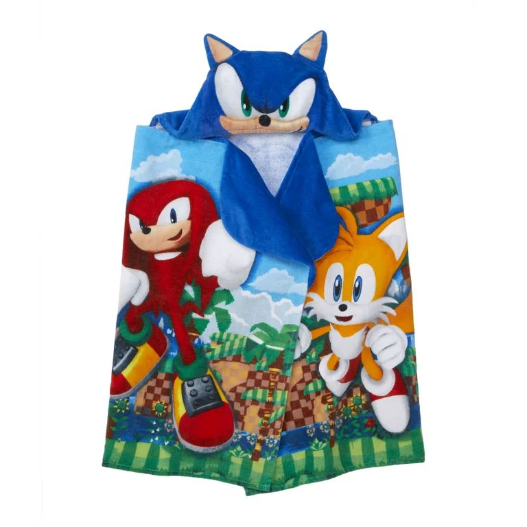 Sonic Kids Cotton Hooded Towel | Walmart (US)