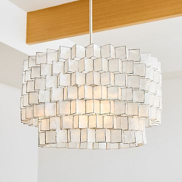 Capiz Zigzag Chandelier (24") | West Elm (US)