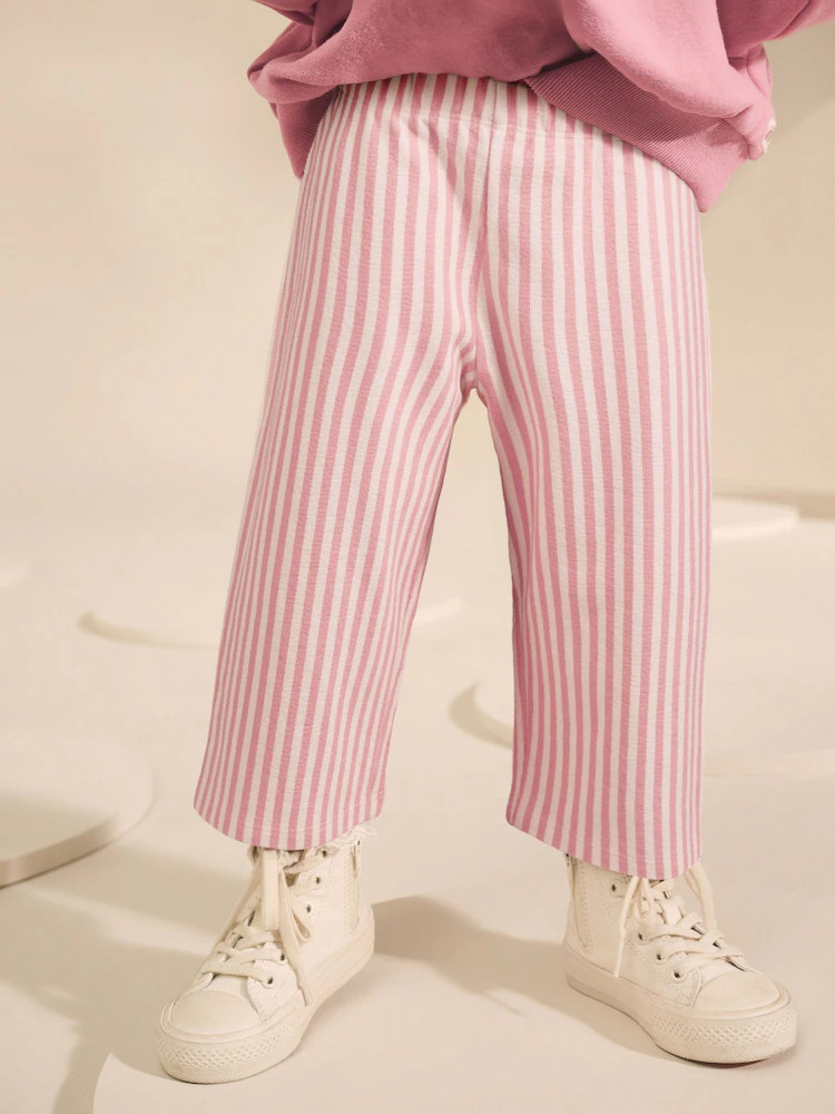 Pink Stripe Wide Leg Trousers (3mths-7yrs) | Next US