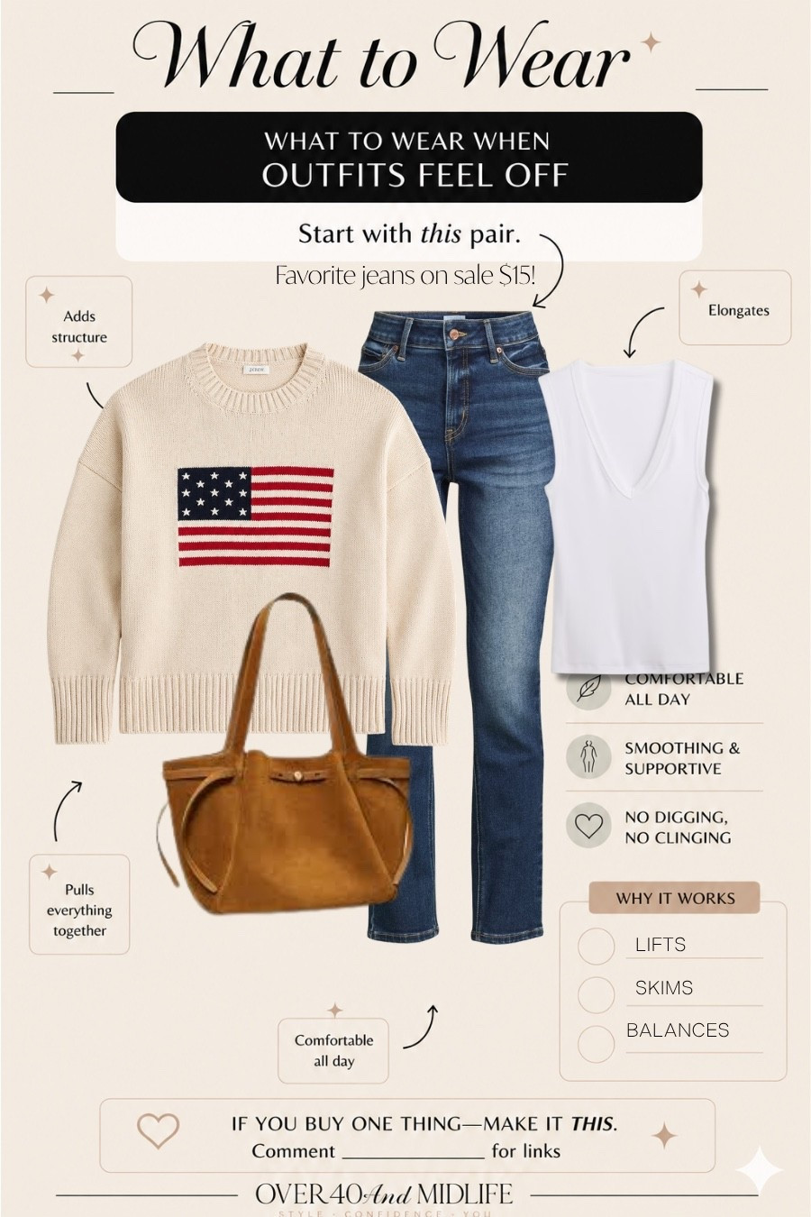 ✨Tap the bell, save and ❤️ for over 40 fashion, midlife style, midsize fashion and luxury looks for less. 

The best $15 you will even spend..buy these jeans. Better than any 10x the price. TTS (size down if in between sizes.) 

👑"Helping you look good, feel good!" - Lindsey Denver

Spring looks, Midlife style for real women who want to feel confident again. Over 40 fashion and over 50 style that works with changing bodies, perimenopause shifts, and real life. Think midsize fashion, Gen X style and up, body confidence, and mom outfits that feel polished, comfortable, and elevated...because style over 45 and over 50 should feel effortless, not stressful.

#LTKOver40 #LTKSaleAlert #LTKMidsize