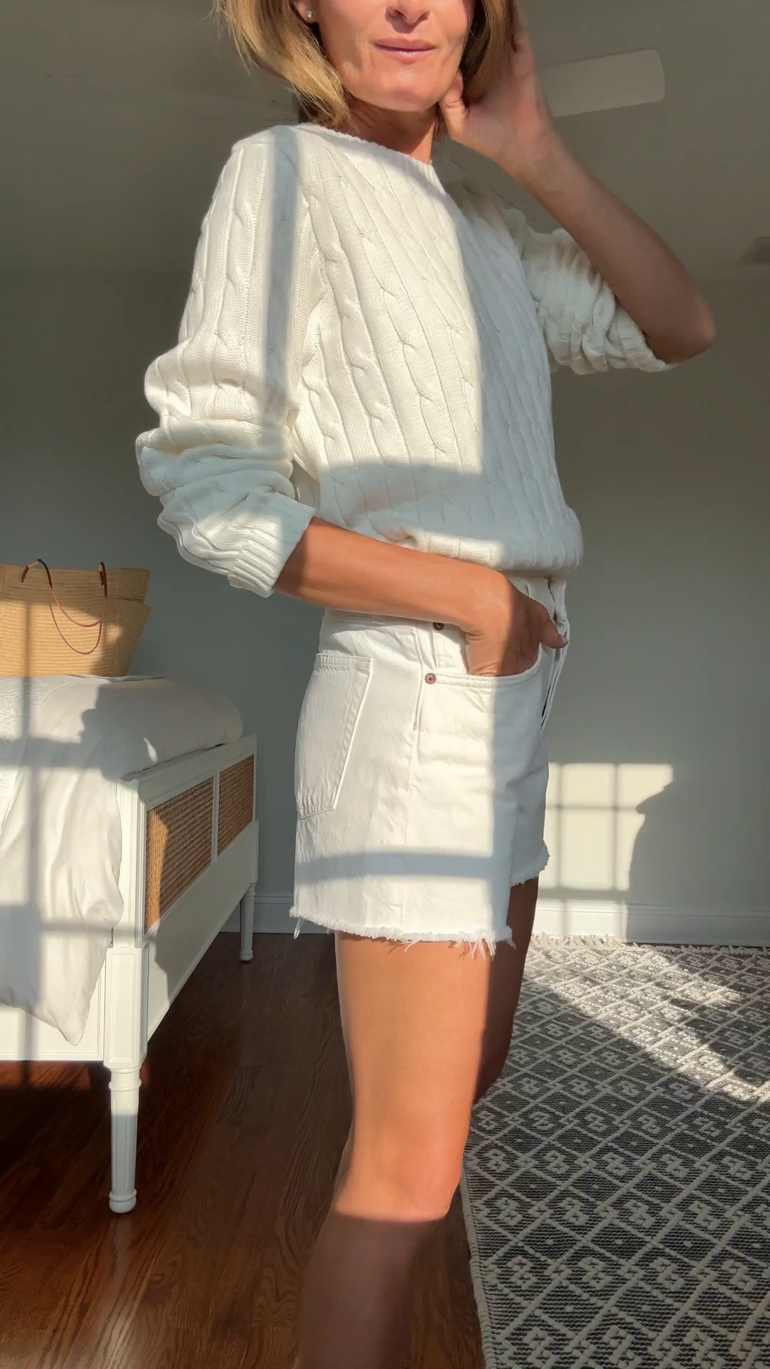This new cotton cableknit crewneck is that perfect summer-to-fall transitional piece. Wear it with shorts now, and jeans + a barn jacket come fall. I sized up 1 to a M for a more relaxed fit. 
❤️ follow for easy everyday outfit inspiration!

@quince #quincepartner

#LTKgrwm #LTKootd #LTKdayinmylife