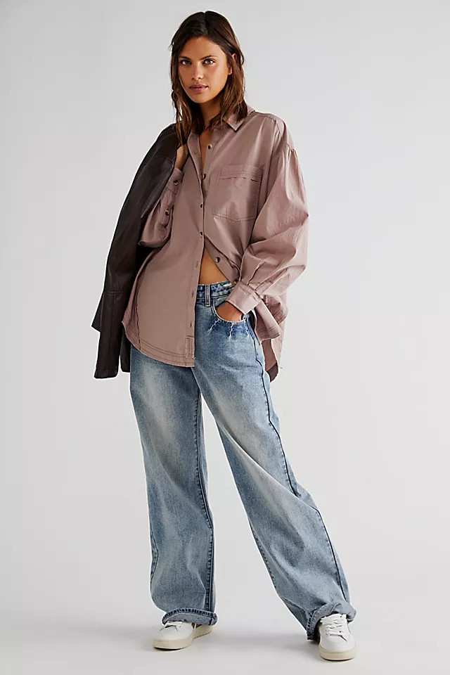 Happy Hour Solid Poplin Top | Free People (Global - UK&FR Excluded)