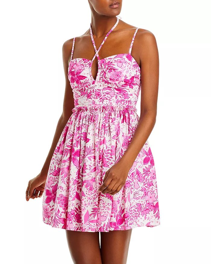 Floral Print Halter Mini Dress - 100% Exclusive | Bloomingdale's (US)
