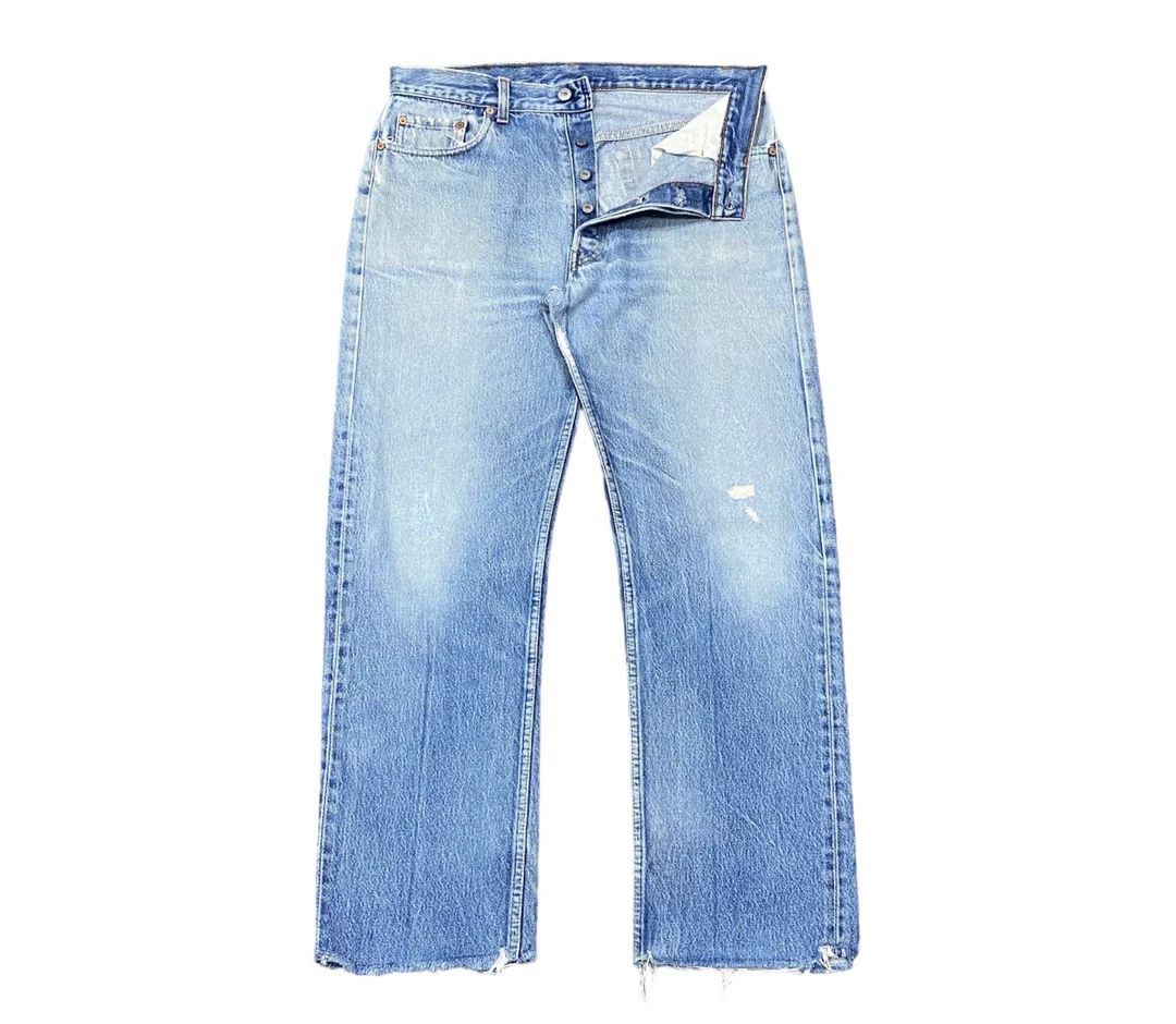 Levis 501 Jeans 80s Light Blue Washed Cut off Men Jeans W34 Vintage Levis 501 High Waist Button F... | Etsy (CAD)