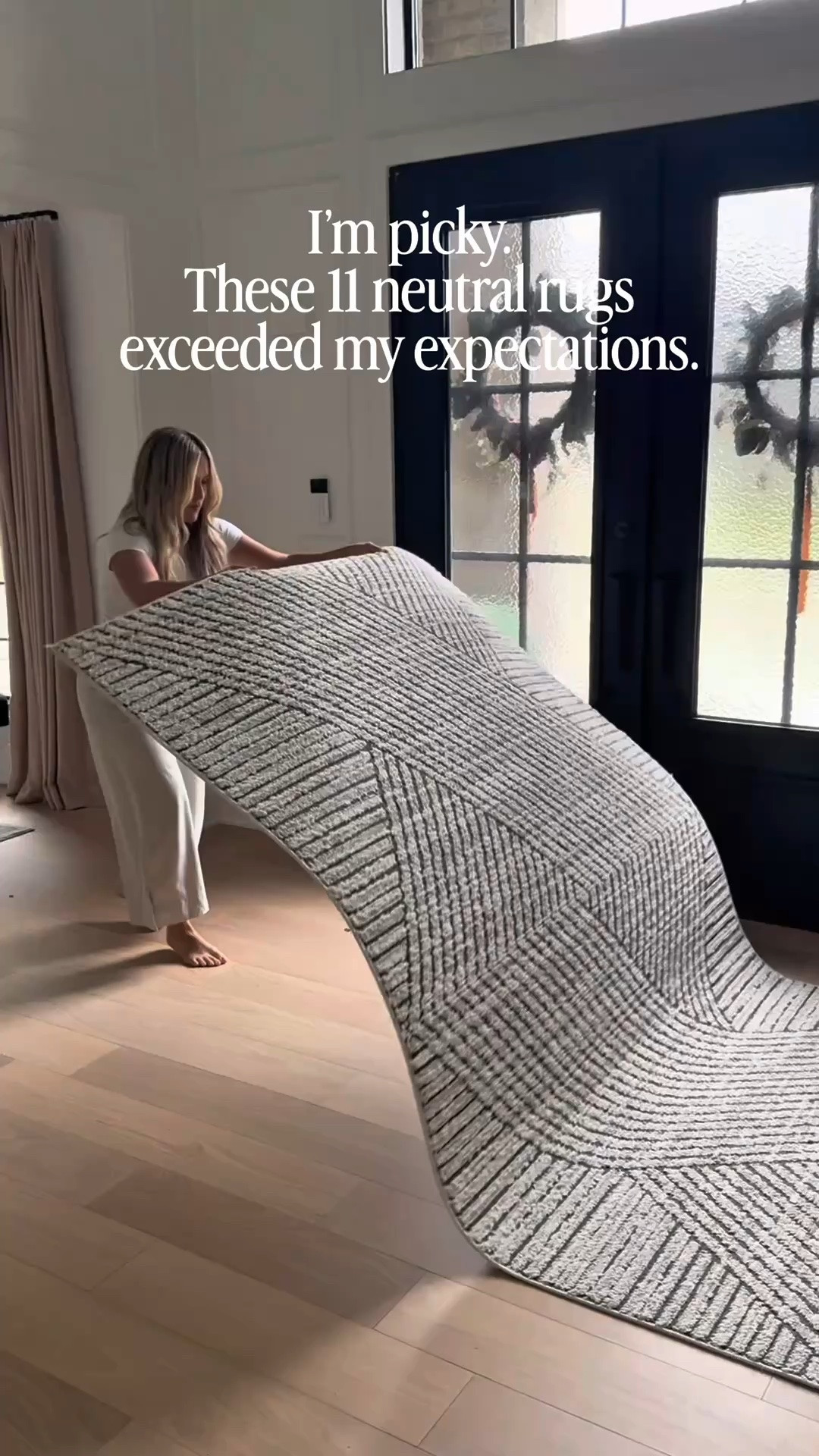 Neutral rugs that impressed me. Sizes are as follows - living room and dining room - 9x12 feet, foyer, 5x7 feet (black, gray and white rugs), 6x9 feet - brown rug, bedroom and offices - 8x10 feet. Most of the rugs don’t shed, but the two wool ones do slightly. Let me know if you have any other questions about the rugs below 👇.

#LTKSaleAlert #LTKHome