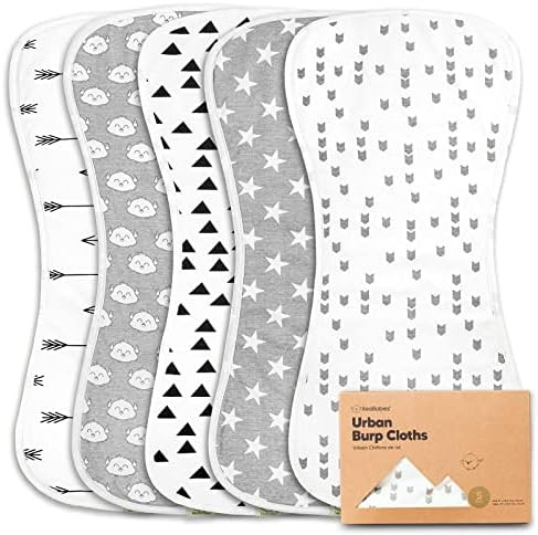 Amazon.com: 5-Pack Organic Burp Cloths for Baby Boys and Girls - Ultra Absorbent Burping Cloth, B... | Amazon (US)