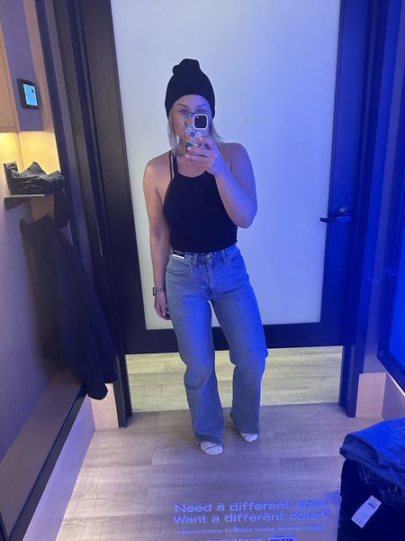 These Abercrombie curve love jeans are perfection. These hug in all the right spots and fit perfect in the thigh, booty and waist. I’m 5’4 for reference and wear size 4. 

#LTKfindsunder100 #LTKstyletip #LTKMostLoved