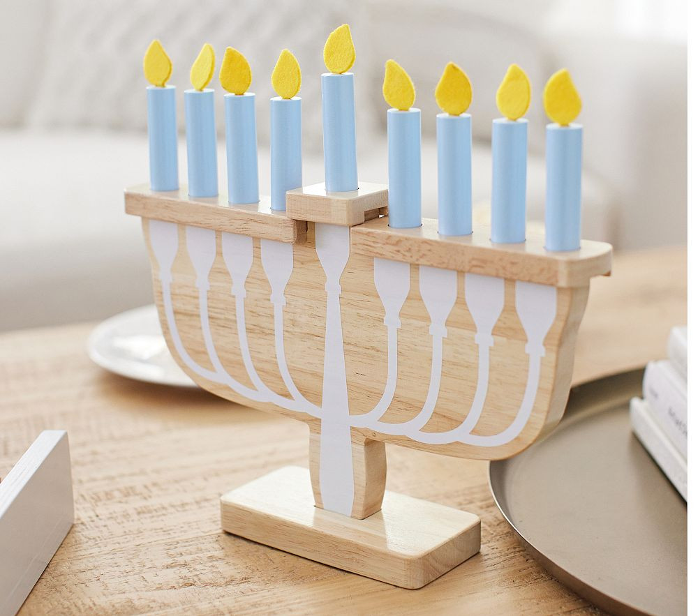 Wooden Toy Menorah | Pottery Barn Kids