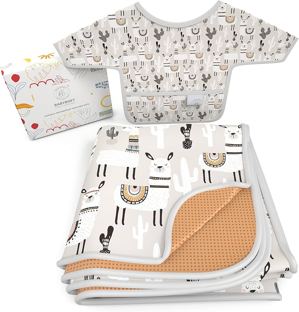 BABYBOET Splat Mat for Baby – Under High Chair Floor Mat Protects Wood, Vinyl and Carpet from S... | Amazon (US)