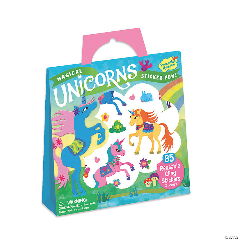 Magical Unicorns Reusable Sticker Tote | Oriental Trading Company