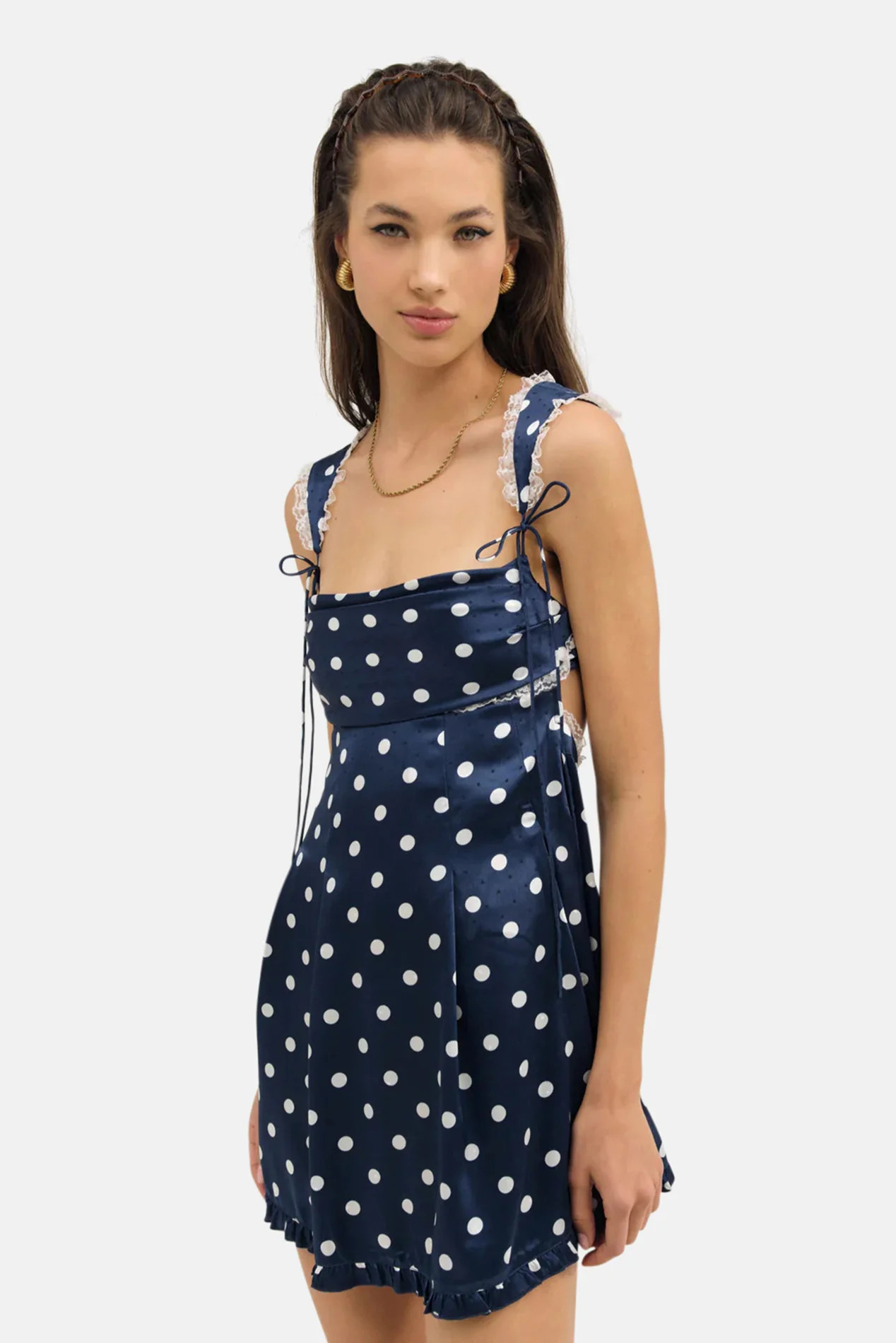 Holland Mini Dress Navy | Blue & Cream