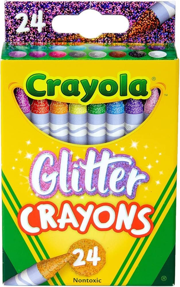 Crayola Glitter Crayons, Speciality Crayons, Back To School Supplies, 24Count, Multi | Amazon (US)