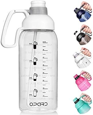 Opard Half Gallon Water Bottle with Time Marker, 64oz Motivational Water Jug Large Sports Water B... | Amazon (US)