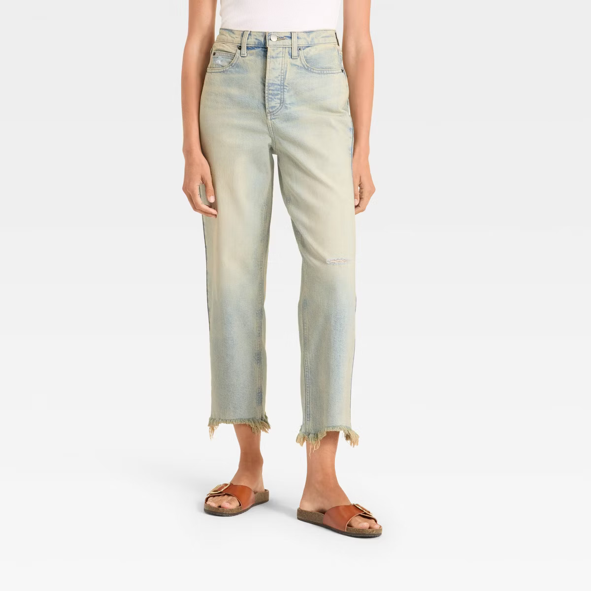 Women's High-Rise Straight Ankle Jeans - Universal Thread™ Light Wash | Target